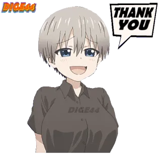 😀 Uzaki Hana Uzaki-chan Wants to Hang Out! THANK YOU anime, thank you, uzaki-chan, manga, character, sticker telegram sticker