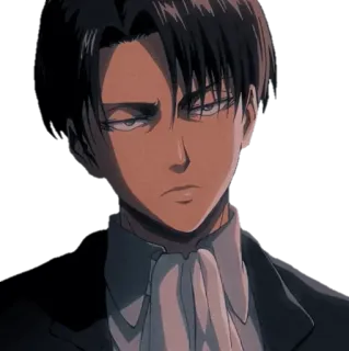 😠 Levi Ackerman Attack on Titan anime, levi, attack on titan, character, cartoon telegram sticker