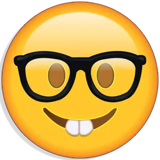 🤓 Emoji, Nerd, Óculos, Sorriso, Dentes telegram sticker