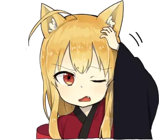 🤔 Garota anime, Kawaii, Fofo, Garota gato, Anime, Mangá whatsapp sticker