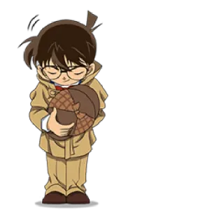 ☺️ Conan Edogawa Detective Conan anime, detective, manga, child, cute whatsapp sticker