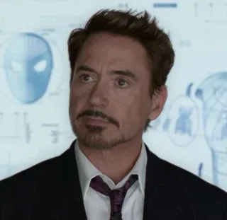 😐 Tony Stark 아이언맨, 마블, 토니 스타크, 로버트 다우니 주니어, 슈퍼히어로 telegram sticker
