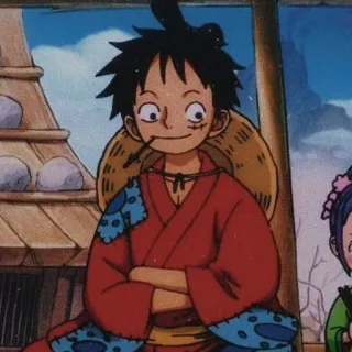 🏴‍☠️ Monkey D. Luffy One Piece anime, one piece, monkey d. luffy, luffy, straw hat, cartoon telegram sticker