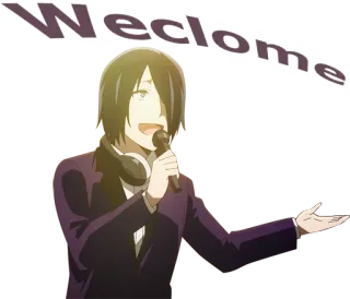 👋 Weclome Anime, Willkommen, Gruß, Manga, Charakter telegram sticker