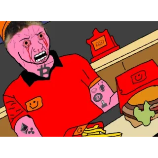 🍎 Meme, Burger, Frytki, Krypto, Bitcoin, Ethereum telegram sticker