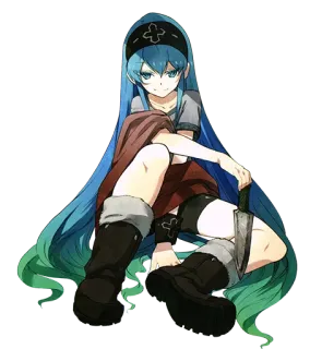 😏 Esdeath Akame ga Kill! Anime, Meisje, Zwaard, Schurk, Esdeath, Akame ga Kill telegram sticker