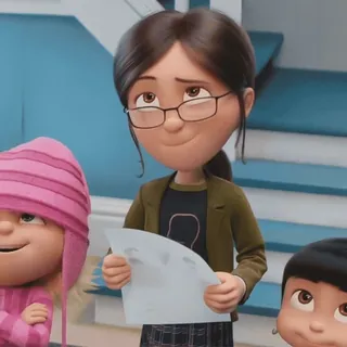 ✨️ Margo Despicable Me Cartoon, Mädchen, Brille, Figur, Animation, Margo, Ich Einfach Unverbesserlich telegram sticker