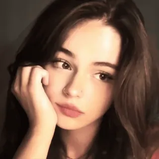 🧺 @wallgif girl, beauty, portrait, woman, aesthetic, female, brunette telegram sticker