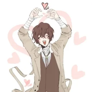 ❤️ Osamu Dazai Bungou Stray Dogs Anime, Personnage, Manga, Dazai, Osamu Dazai, Bungou Stray Dogs telegram sticker