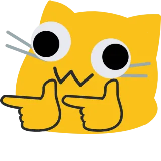 👈 猫, 表情符号, 指, 卡通, 动物, 梗 telegram sticker
