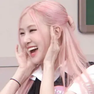 🧸 Rosé K-pop, Rosé, chanteuse, cheveux roses, Idole, BLACKPINK telegram sticker