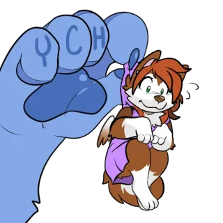 🔍 YCH Антро, Фурри, Мультик, Собака, Персонаж, Искусство telegram sticker