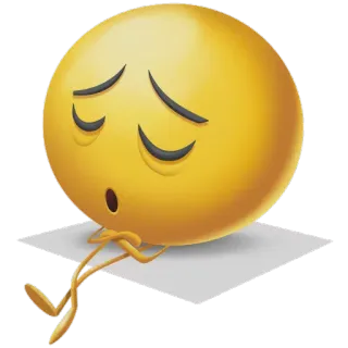 😴 Эмодзи, Грустный, Уставший, Измученный, Расстроенный telegram sticker