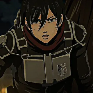 ❕ Mikasa Ackerman Attack on Titan 三笠, 进击的巨人, 动漫, 军事, 士兵, 漫画 telegram sticker