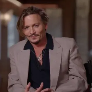 🍃 Johnny Depp actor, portrait, celebrity, man telegram sticker