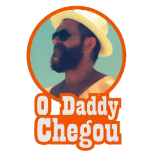 👨 O Daddy Chegou pria, topi, kacamata hitam, jenggot, odaddychegou telegram sticker