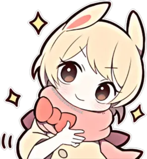 😏 Hase, süß, Anime, Kawaii, Cartoon, Aufkleber, Glitzer telegram sticker