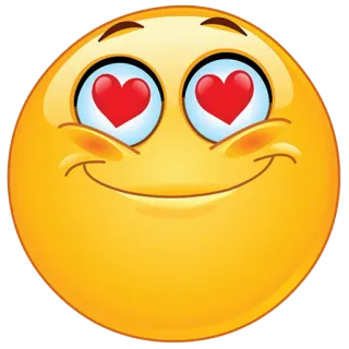 😍 emoji, love, heart, smile, affection telegram sticker