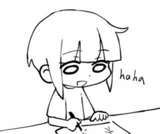 😄 haha Anime, Manga, Boceto, Dibujo, Jaja, Chica, Dibujos animados whatsapp sticker