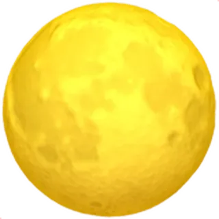 🌕 달, 노란색, 구, 천문학, 우주 telegram sticker