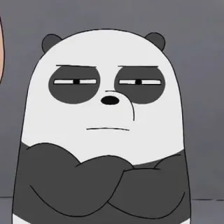 😑 Panda We Bare Bears Panda, We Bare Bears, Dessin animé, Personnage, Ours, Animation telegram sticker