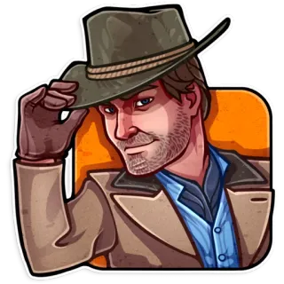 👋 người đàn ông, mũ, nhãn dán, cao bồi telegram sticker