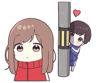 🌟 casal, amor, romance, fofo, desenho animado telegram sticker