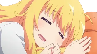 😴 애니메이션, 자는, 만화, 소녀, 금발 머리, 침실 telegram sticker