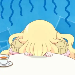 ☁️ Anime, Triste, Té, Dibujos animados, Desesperación whatsapp sticker