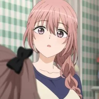 ❓ Anime, Desenho Animado, Mulher, Personagem, Cabelo Rosa, Garota telegram sticker