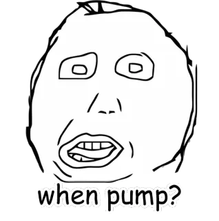 👆 when pump? Мем, Памп, Вопрос, Интернет мем, Вопрошающий telegram sticker