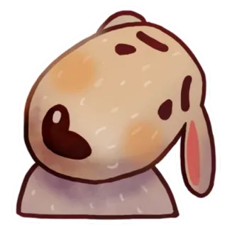 😒 animal, dibujos animados, lindo, conejo, pegatina whatsapp sticker