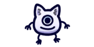 👁 mèo, một mắt, linh vật, dễ thương, nhãn dán telegram sticker