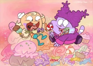 😋 Chowder Desenho animado, Doces, Guloseimas, Sorvete, Pirulito, Crianças whatsapp sticker