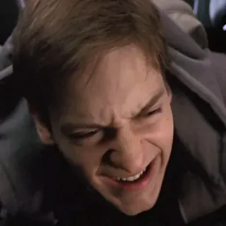 🥴 Peter Parker Spider-Man meme, stressed, tobey maguire, spiderman, funny face telegram sticker