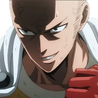 😁 Saitama One-Punch Man Аниме, Герой, Сайтама, Ванпанчмен, Лысый, Боец telegram sticker