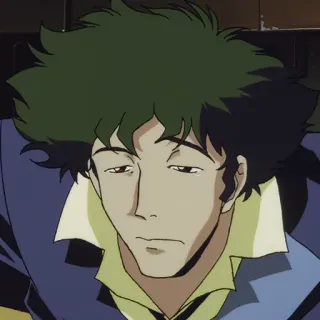 🚬 Spike Spiegel Cowboy Bebop Anime, Faroeste espacial, Personagem, Desenho animado, Série de TV, Ficção científica whatsapp sticker