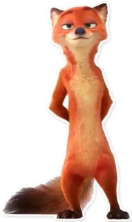 😊 Nick Wilde Zootopia raposa, desenho animado, animal, zootopia, nick wilde, disney telegram sticker