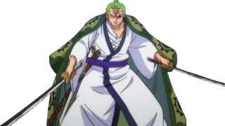😠 Zoro One Piece Anime, Spadaccino, Arti marziali, Combattimento, Tre spade telegram sticker