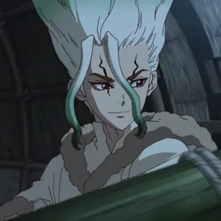 🌏 Senku Ishigami Dr. Stone anime, Dr. Stone, Senku Ishigami, cartoon, science telegram sticker
