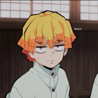 🧡 Zenitsu Demon Slayer Doan* Anime, Zenitsu, Demon Slayer, Engraçado, Personagem, Mangá telegram sticker