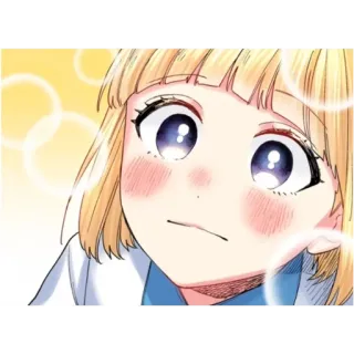 ✨ Anime, Manga, Meisje, Schattig, Blozen, Illustratie, Cartoon telegram sticker