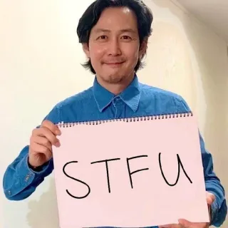 🌟 STFU offensive, text, expression telegram sticker