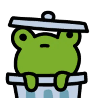 🗑 rã, lixo, lixeira, meme, desenho, verde telegram sticker