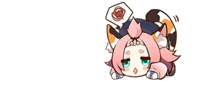 🌟 Desenho animado, Anime, Fofo, Rosa, Personagem telegram sticker