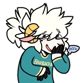 🙊 BARBACOA, PFFT! животное, овца, смех, мультфильм, милый, смешной telegram sticker