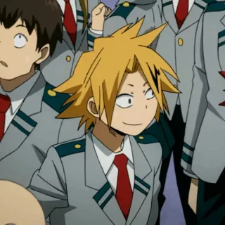 ⚡️ Denki Kaminari My Hero Academia anime, personaje, fanart, dibujos animados, estudiante whatsapp sticker