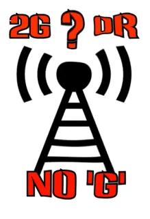 🤔 2G ? DR NO 'G' technologie, communication, signal, radio, tour telegram sticker