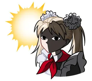 ☀ Anime, Personaje, Chica, Lindo, Dibujos animados, Arte telegram sticker