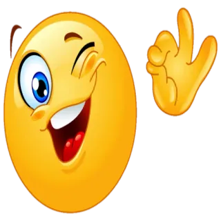 😉 Emoji, Sonrisa, Guiño, Gesto OK telegram sticker